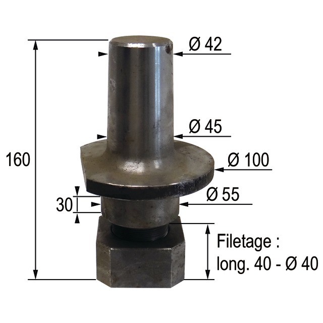 Piton D'attelage A Visser Ø 45 MM référence fournisseur 31155150